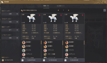 【黒い砂漠】職人労働者と駿馬、幻想馬を買う方法